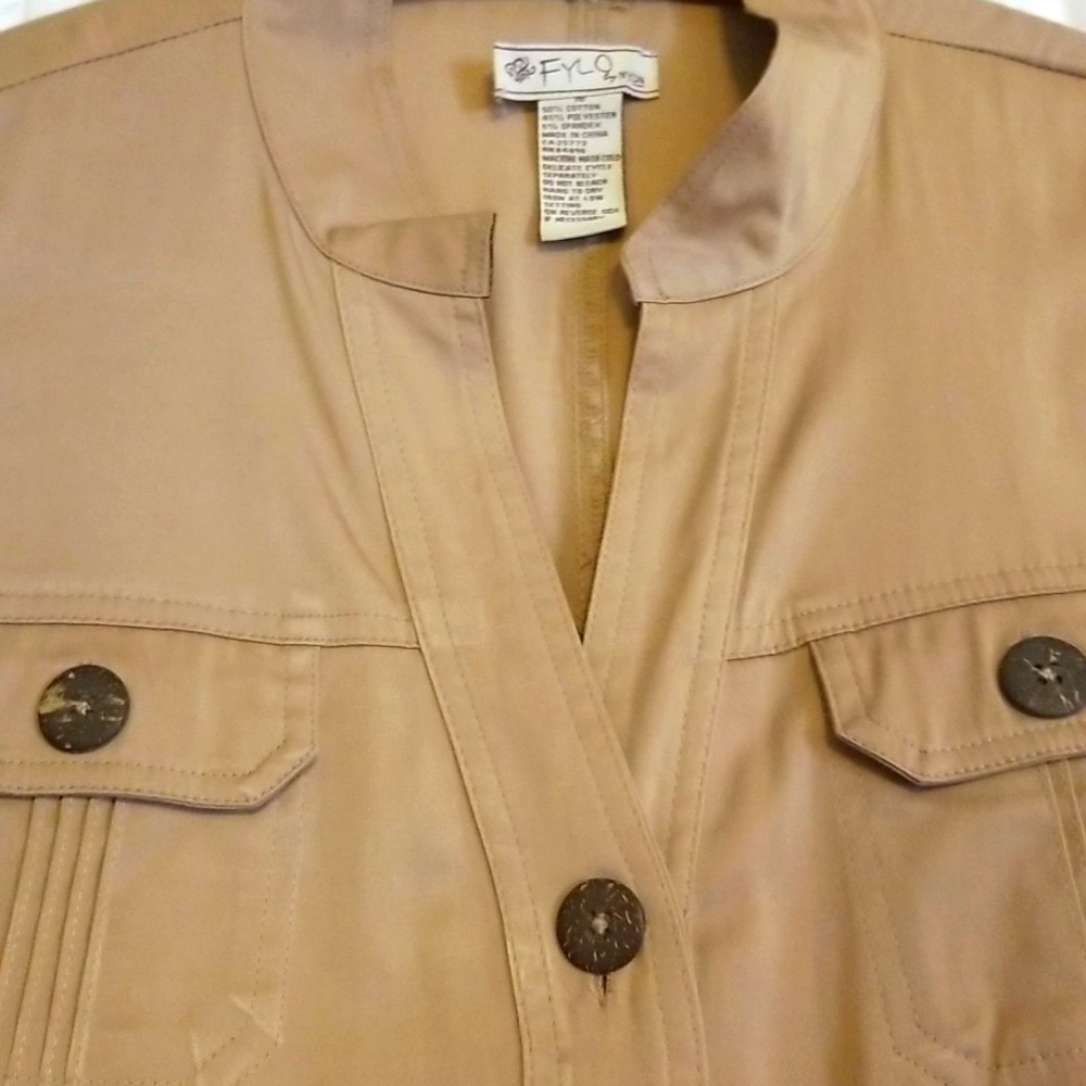 Sz 16 Camel coloured Safari Jumper - Picture 8 of 8